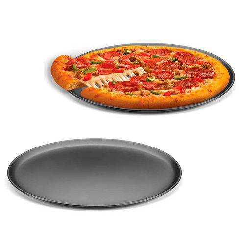Forma de Pizza Assadeiras Antiaderente Redonda 2 Peças