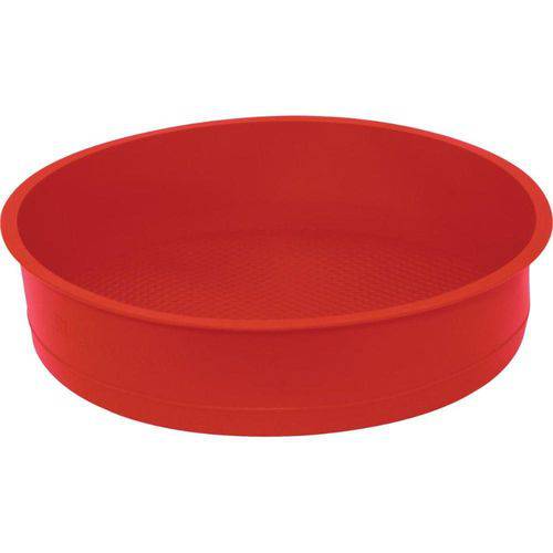 Forma de Silicone Redonda para Bolo 25cm - Vermelha