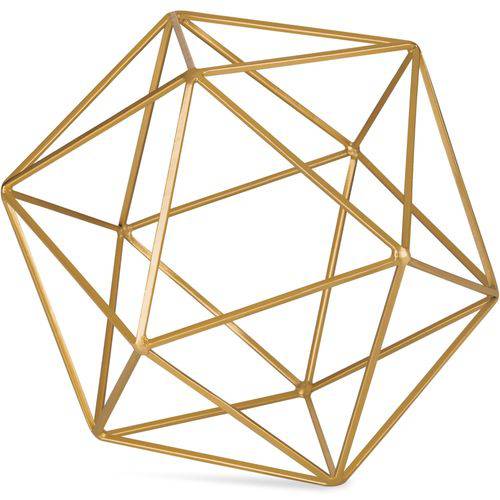Forma Geometrica Dourada 19cm