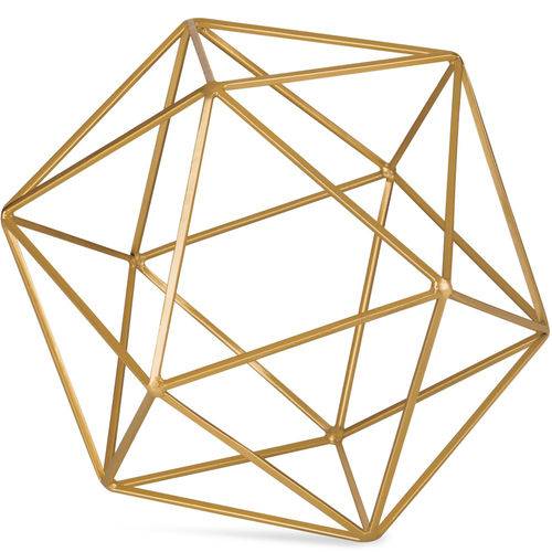Forma Geometrica Dourada em Metal