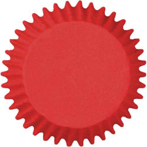 Forma Papel Impermeável para Cupcake Vermelha com 45 Unidades Mago