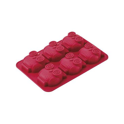 Forma para 6 Cupcakes em Silicone Vermelha III
