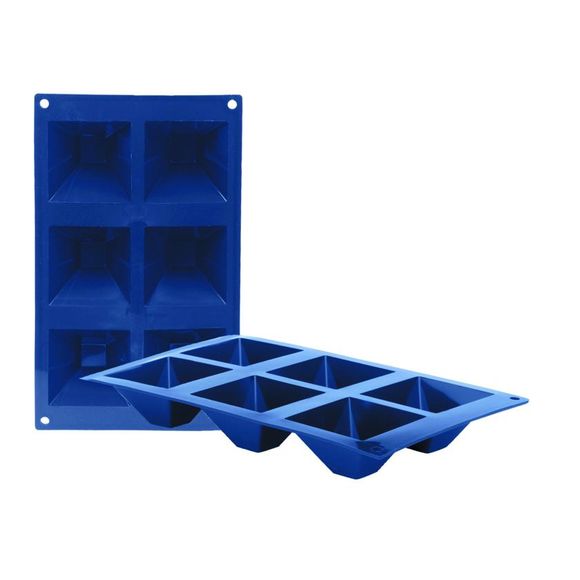 Forma para 6 Pirâmides Silicone Blueberry Ibili - 870034