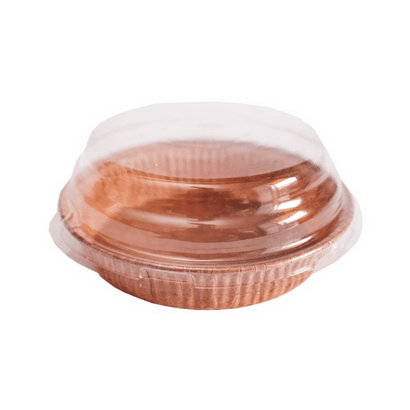 Forma Torta Mini Biodegradável com Tampa 9 X 2cm C/ 10un Ecopack