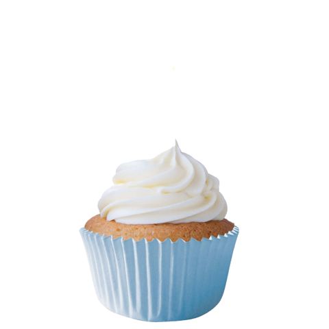 Forminha Mini Cupcake Impermeável Azul Bebê C/45 - Mago