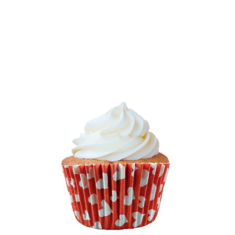 Forminha Mini Cupcake Impermeável Coração 3 C/45 - Mago