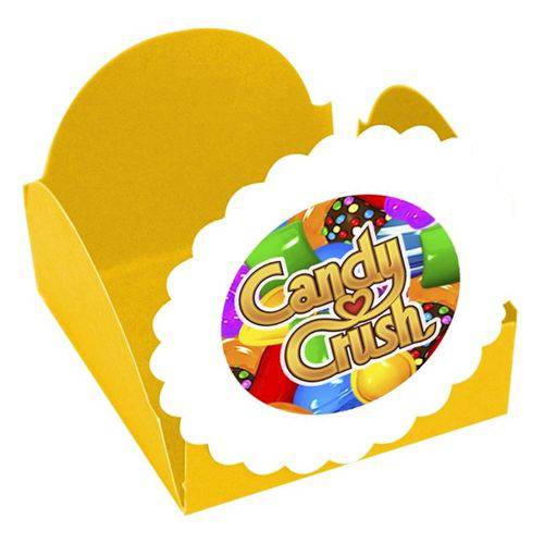 Forminhas para Doces Candy Crush Amarela - 10 Unds