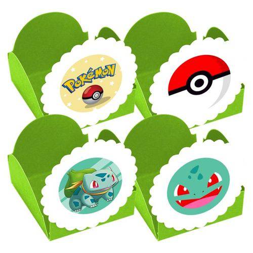 Forminhas para Doces Pokémon Verde 10 Unds