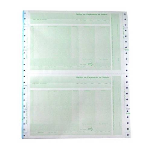 Formulário Pré Impresso 3 Vias Recibo de Pagamento Lab 04 C/ Bloqueio Verde Cx C/ 2.000