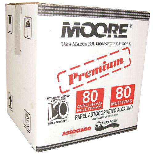 Formularios Autocopiativos Branco 3vias 80colunas 53g. Cx/1000 Moore Brasil