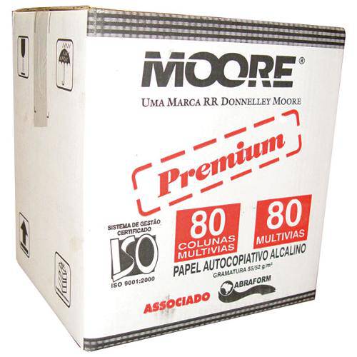 Formularios Autocopiativos Branco 2vias 80colunas 53g. Cx/1500 Moore Brasil
