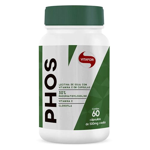Fosfatidilcolina Phos - Vitafor - 60 Cápsulas de 500mg