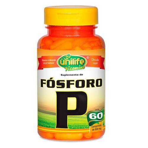 Fósforo Quelato P Mineral - Unilife - 60 Comprimidos