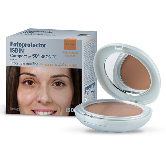 Fotoprotetor Facial Isdin Compact Cor Bronze Fps 50+ 50ml