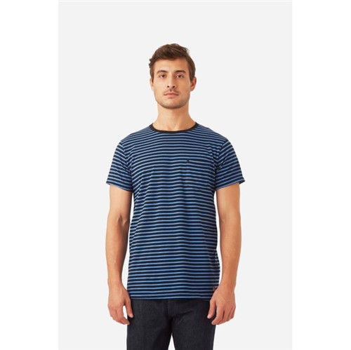 Foxton | Tshirt Listrada Selva Azul - P