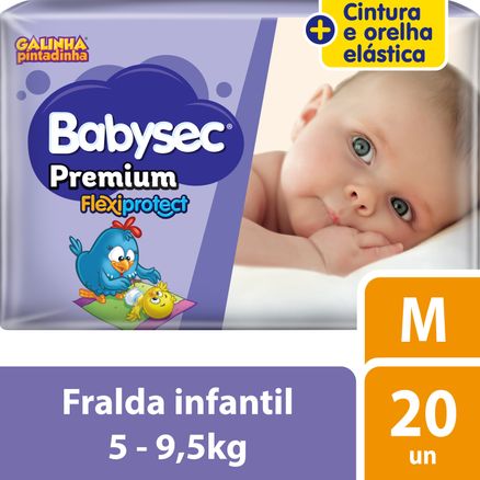 Fralda Babysec Galinha Pintadinha Premium M 20 Unidades