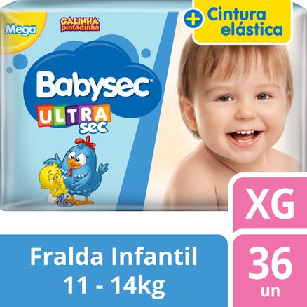 Fralda Babysec Galinha Pintadinha Ultra Mega XG 36 Unidades