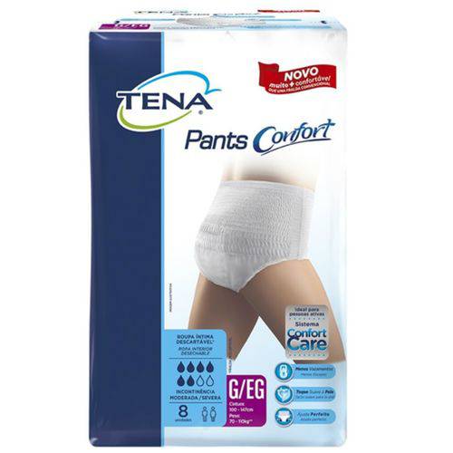 Fralda Geriátrica Tena Pants C/8 Confort G/eg Pc