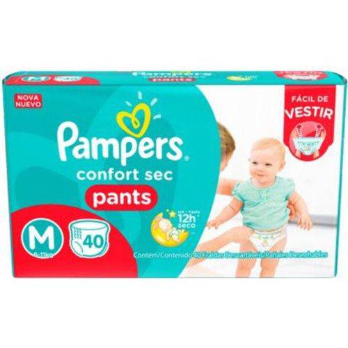 Fralda Pampers Confort Sec Pants Mega 40un