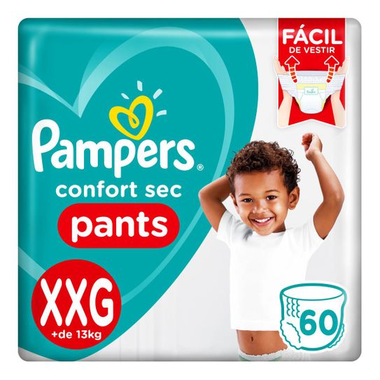 Fralda Pampers Confort Sec Pants Xxg 60 Unidades