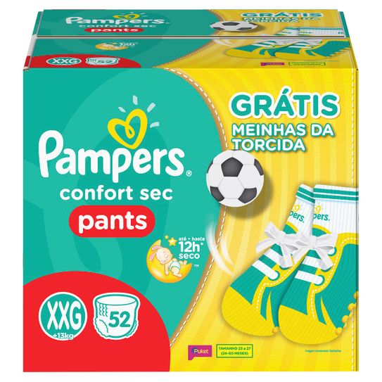 Fralda Pampers Pants Confort Sec Tamanho M - 80 Unidades