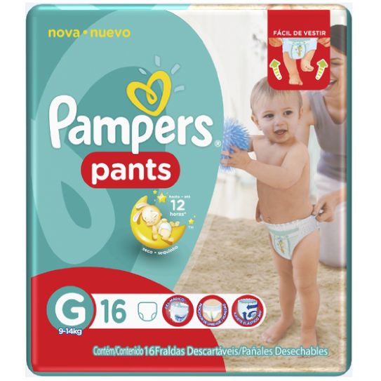 Fralda Pampers Pants Pacotão Grande com 16 Unidades