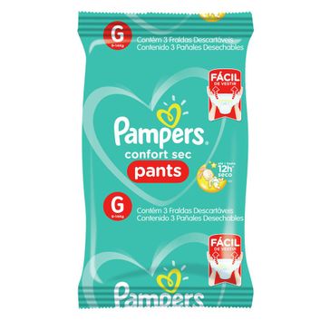 Fralda Pampers Pants Tripack G 3 Tiras