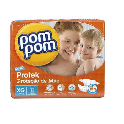 Fralda Pom Pom Protek Prot.Mãe Eg C/22