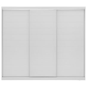 Friz Guarda-roupas 3 Portas de Correr Branco/aluminio
