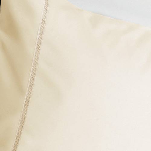 Fronha para Body Pillow Bege com Ponto Palito 50x150cm - Percal 233 Fios - Plumasul