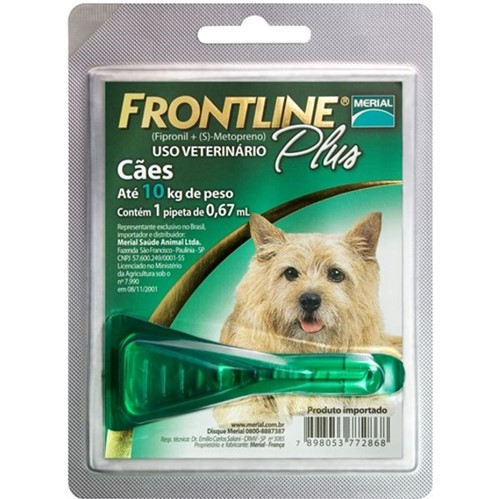 Frontline Plus Cães de Até 10kg - 1 Unidade