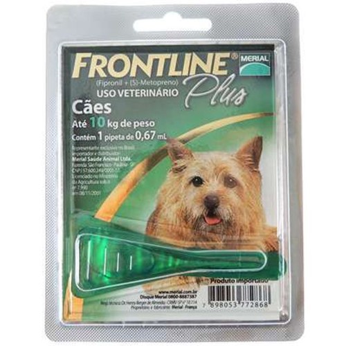 Frontline Plus para Cães Antipulgas e Carrapatos Até 10 Kg