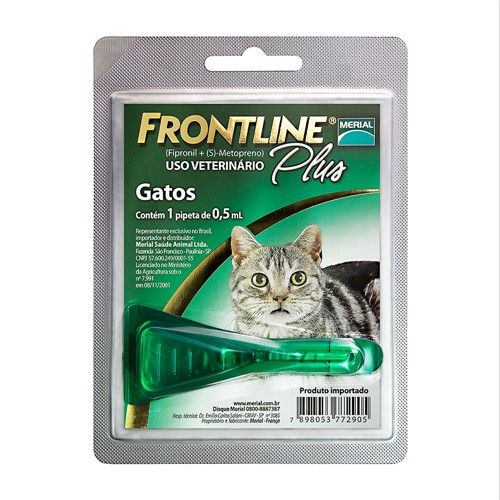 Frontline Plus para Gatos com 1 Pipeta de 0,5ml