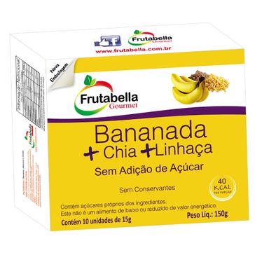 Frutabella Bananada Zero Chia Linhaca 150G