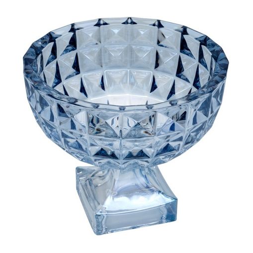 Fruteira de Mesa de Cristal Azul 24x21cm Diamant Wolff