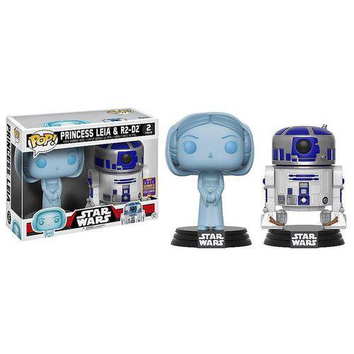 Funko Pop Star Wars Holographic Princess Leia & R2-D2