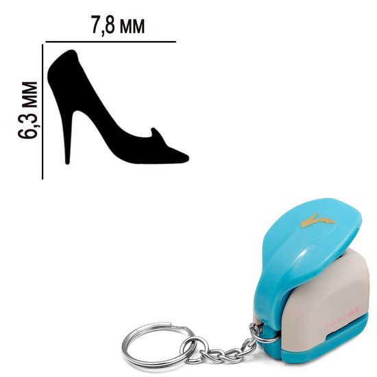 Furador Chaveiro Mini para Papel Toke e Crie CFMD04 6,3x7,8mm Sapato Cinderela
