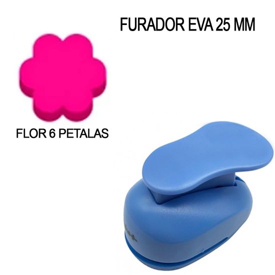 Furador de Papel e EVA Make Mais 25mm Flor 6 Pétalas