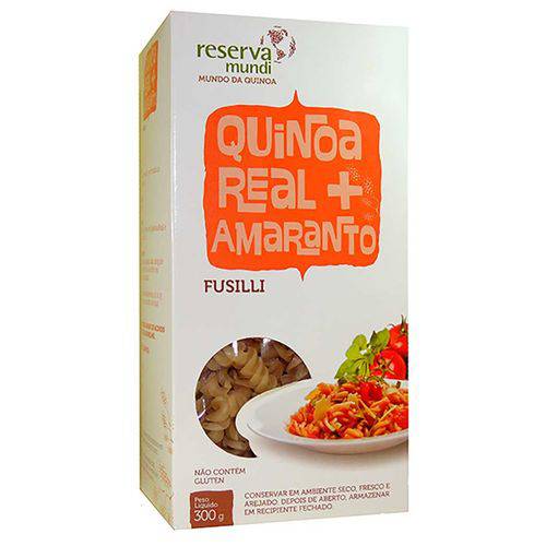 Fusilli de Quinoa e Amaranto Sem Glúten Mundo da Quinoa 300g