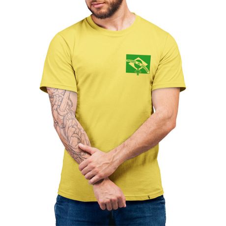 Futebol de Verdade - Camiseta Basicona Unissex-Amarela-G