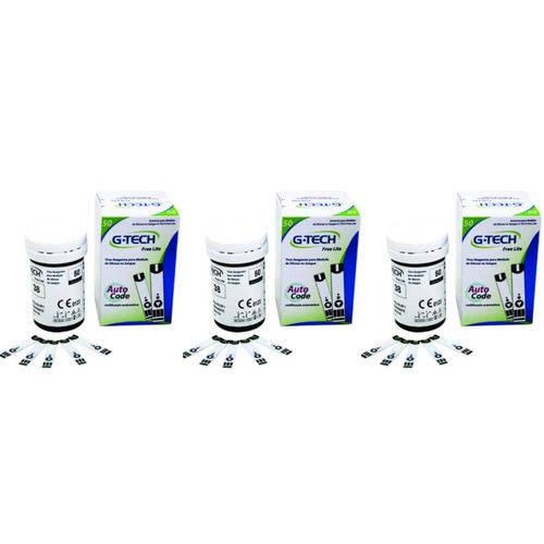 G Tech Free Lite Tiras Reagentes P/ Medição de Glicose C/50 (kit C/03)