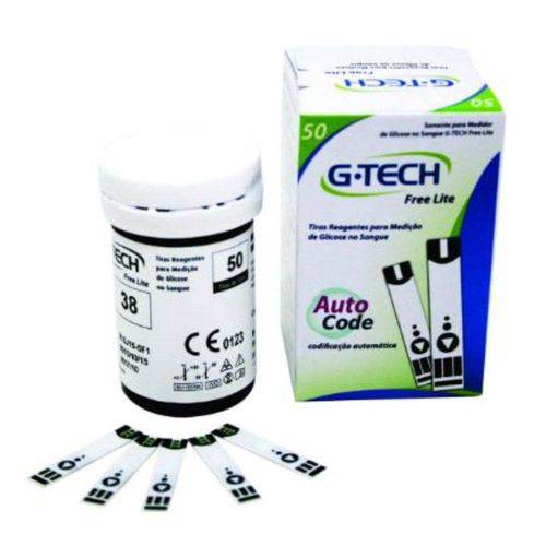 G Tech Free Lite Tiras Reagentes P/ Medição de Glicose C/50