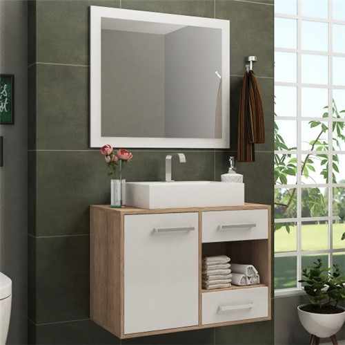 Gabinete de Banheiro com Cuba GB12 - Fellicci Móveis | Elare