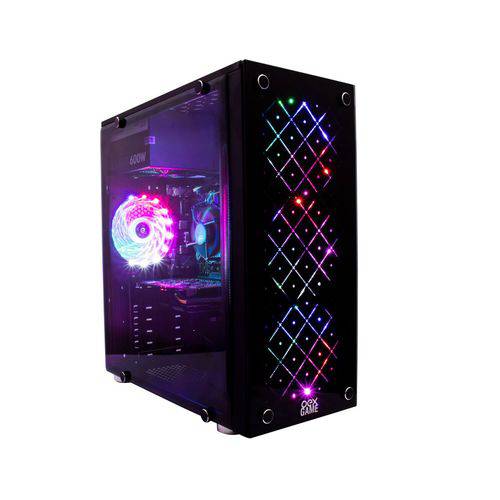 Gabinete Gamer Vortex Oex Gh100 4 Coolers Rgb Painel Lateral