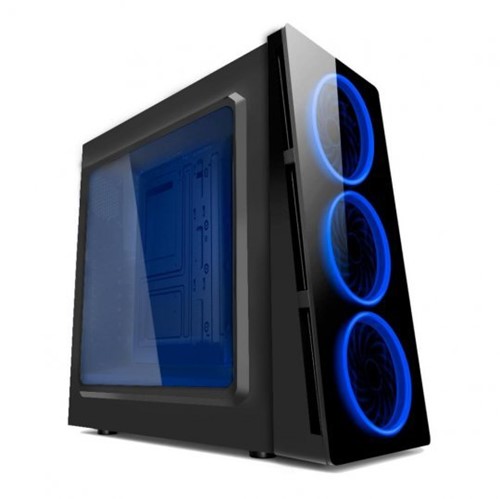 Gabinete Triple Cooler com Led Azul Htx906l06s | InfoParts