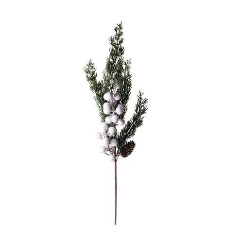 Galho Decoração Natal P/árvore 56cm Branco