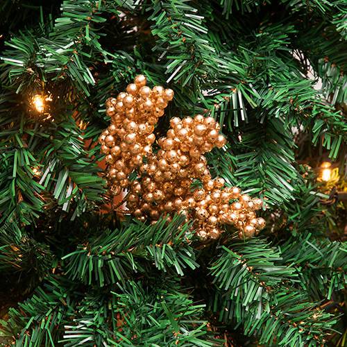 Galho Decorativo para Árvore de Natal com Frutinhas Douradas 17cm - Orb Christmas