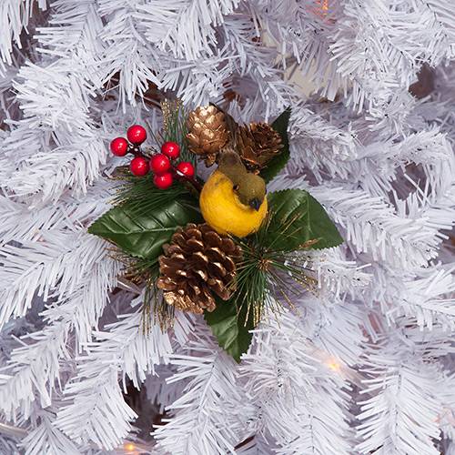 Galho Decorativo para Árvore de Natal com Passarinho - Orb Christmas
