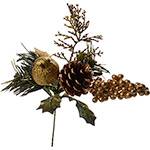 Galho Decorativo para Árvore de Natal Frutinhas Douradas - Orb Christmas