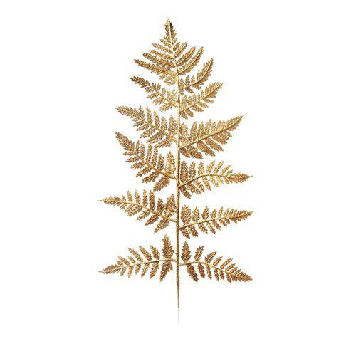 Galho para Árvore Natal Decoração Natal 44cm Gltter Ouro